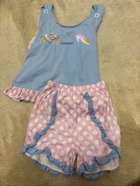 Tater Tots: Light Blue & Pink Polka Dot Girls Set